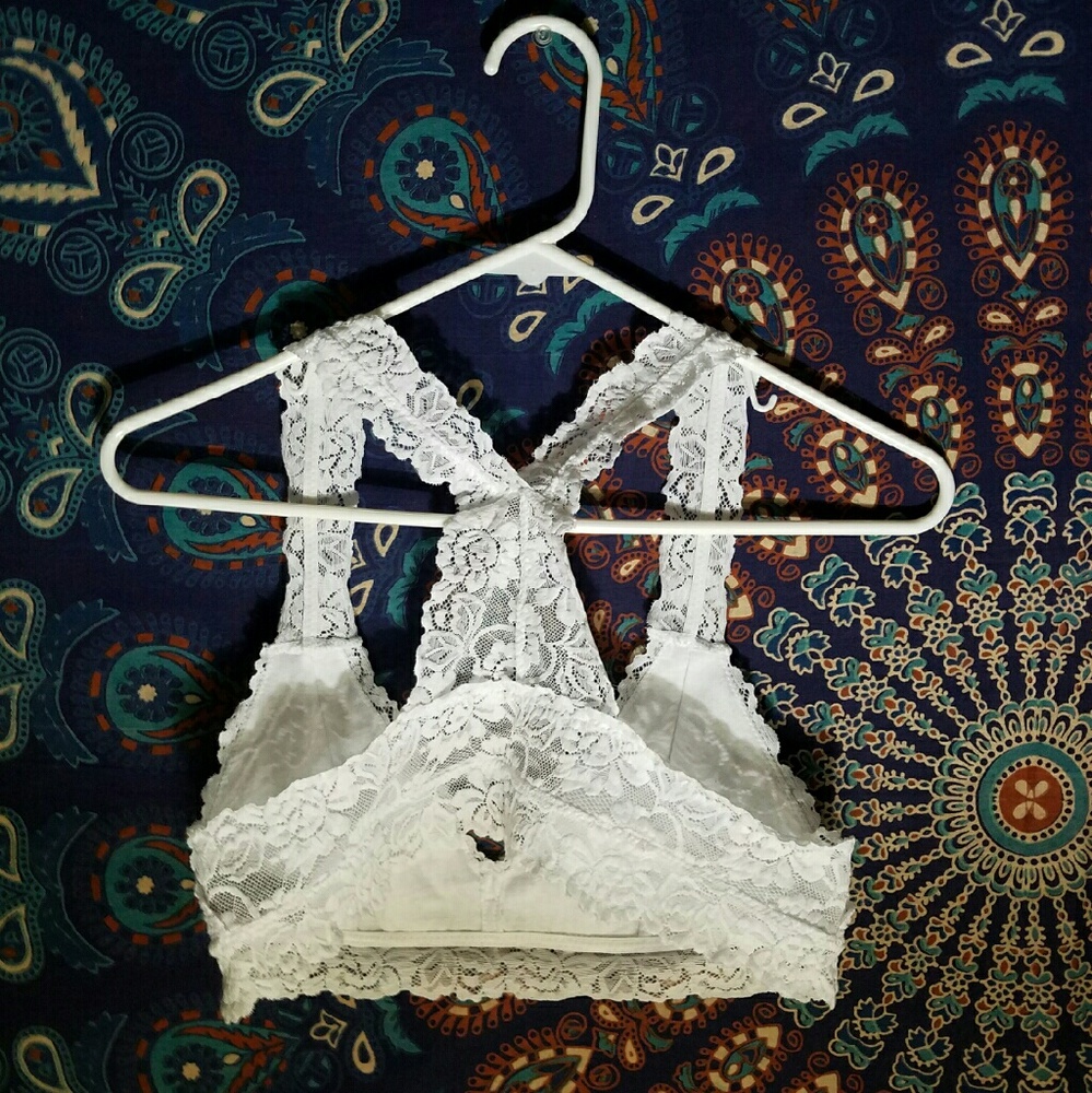Tilly's White spandex Lace Bralette - Picture 2 of 4